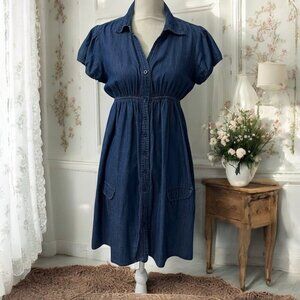 LEI X Taylor Swift Collab Denim Sundress Western Festival Dress Large